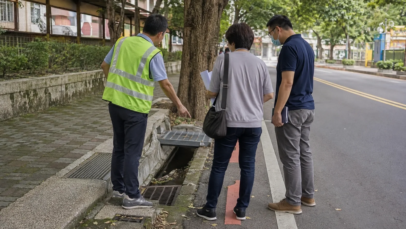 蘭潭國小前排水溝積水怎麼改善？凌子楚行腳第59天陳情追蹤紀錄